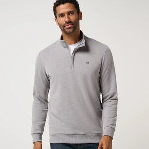 NWT Travis Mathew Cloud Quarter Zip 2.0 soft fleece pullover grey travismathew